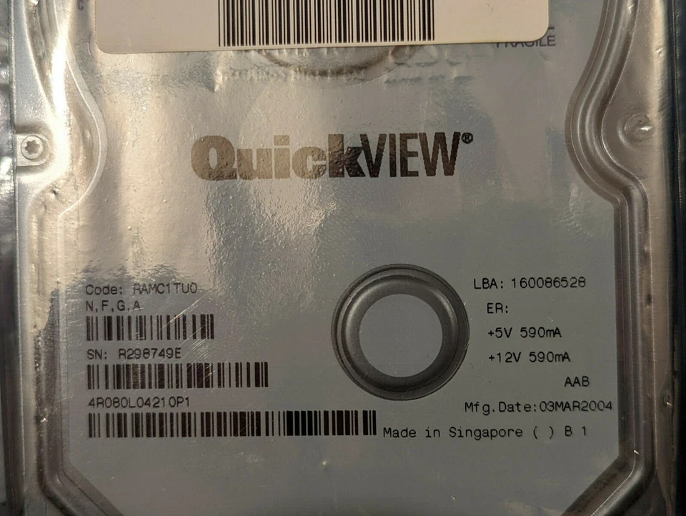 Maxtor DiamondMax 16 4R080L04210P1 80GB 3.5" HD  RAMC1TU0 NFGA - Image 2 of 2