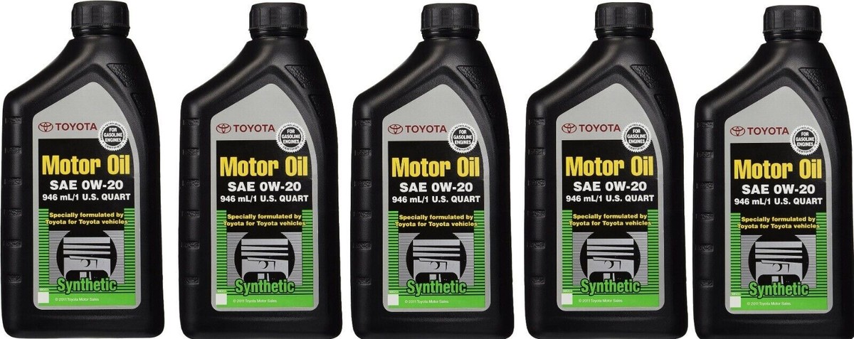 5 Pack OEM Genuine Toyota Synthetic Motor Oil 00279-0WQTE-01 SAE