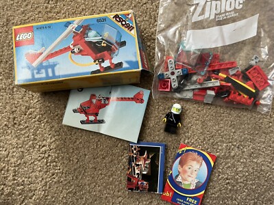 Lego Helicopter 6531 Flame Chaser RSQ911 Complete 3 n 1 Set Vintage 1991 RARE