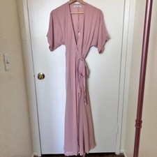 NWT Reformation Winslow Maxi Wrap Dress In Blush Pink XSP