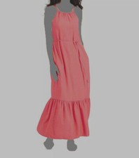  49 INC International Concepts Women's Pink Tiered Tie-Waist Maxi Dress Size 2