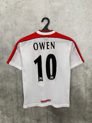 LIVERPOOL 1998 2000 AWAY FOOTBALL SHIRT #10 OWEN REEBOK 13-14