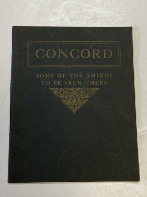 Antique Guide Book Concord, Connecticut Some Of The Things To Be Seen There