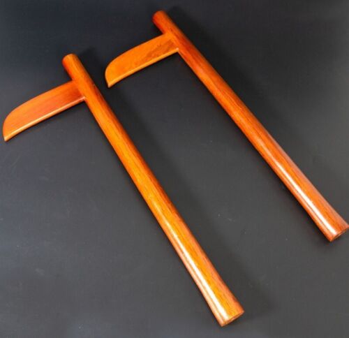 Pair Wood Sickle Martial Arts Training Tool - Picture 1 of 4