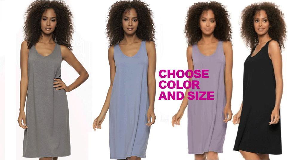 felina cotton modal sleep dress 2 pack Felina | Cotton Modal Sleep Dress | 2-Pack (Minty Charcoal, X-Large)