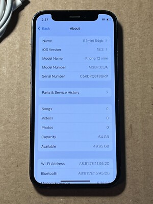 Apple iPhone 12 mini - 64GB Black unlocked (CDMA + GSM) A2176 | eBay