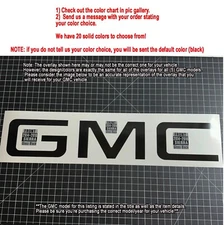 Fits 2000-2024 GMC Yukon ONLY NON-Domed (pre-cut!) emblem overlay (Solid Colors)