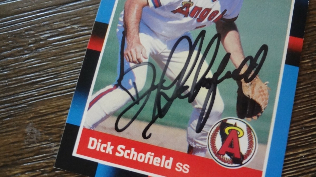 1988 DONRUSS DICK SCHOFIELD AUTOGRAPHED BASEBALL CARD | eBay