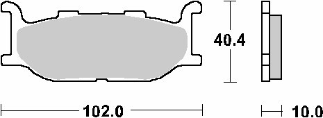 Plaquettes de frein KH179 Street Ceramic noir pour scooter Yamaha XP4