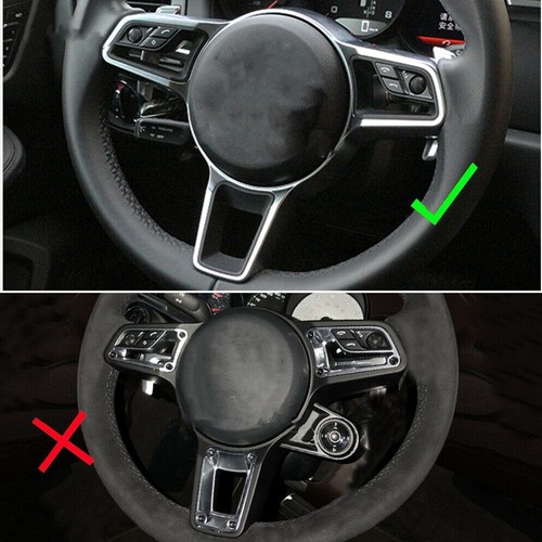 Real Carbon Fiber Steering Wheel Cover Trim For Porsche 718 Boxster Macan 911 - Picture 7 of 8