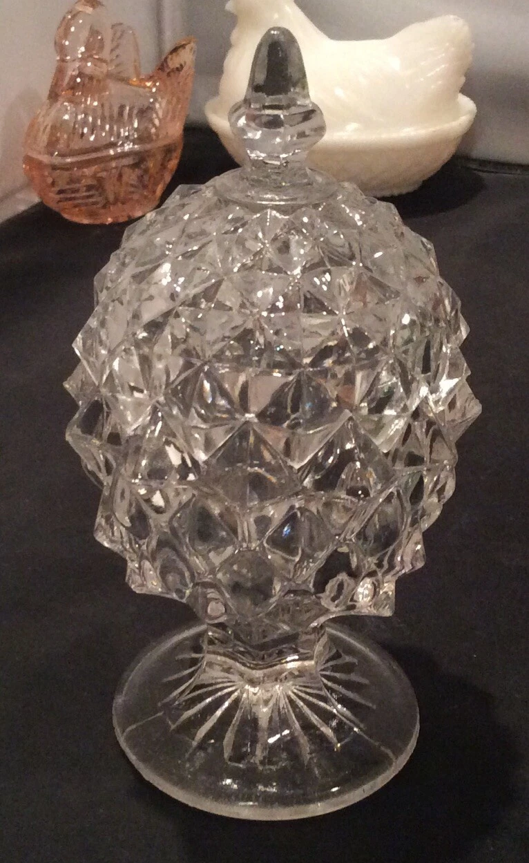 Boston Sandwich Glass EAPG Flint Master Salt Acorn Top Finial 1860 5.5”