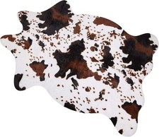 Cowhide Rug Cute Cow Print Rugs Western Decor for Living Room Bedroom Faux An...