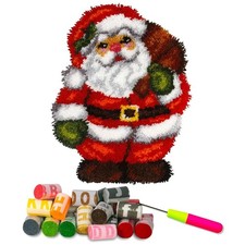 DL-YTG Latch Hook Kits Rug Santa Claus Crochet Yarn Cushion Colour Pre-Printe...