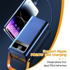 1000000mAh Power Bank 120W Charging Portable  LED For iphone 17Pro max/16/15/14