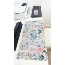 Watercolor Pastel Floral Large Gaming Mouse Pad 23.6"x11.5" Non-Slip Desk Mat