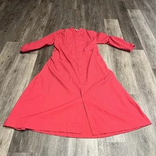 Vintage Abbey Brand Red Woven Vestment Altar Server Gown Dress Size 14 Church