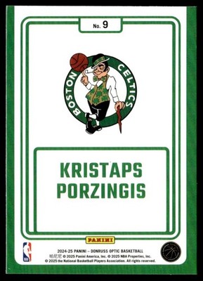 クリスタプス　ポージンギス　バスケットボールカード 2024-25 Donruss Optic Winner Stays Kristaps Porzingis Boston