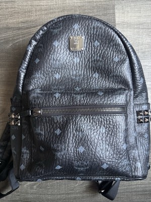 MCM Stark Backpack Medium Black Leather