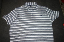 Adidas 2-Color Stripe Performance Navy Blue Fusion Golf Polo Men's 2XL NWOT