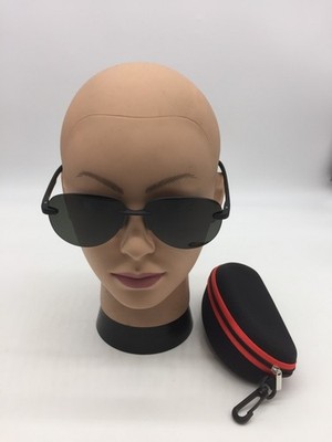 Emporio Armani Matte Black Sunglasses 63-14-150 Green Lens