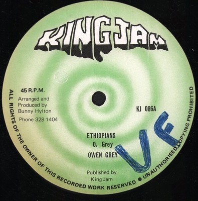 Owen Gray Ethiopians 12'' vinyl Jamaica King Jam in generic sleeve - writing on