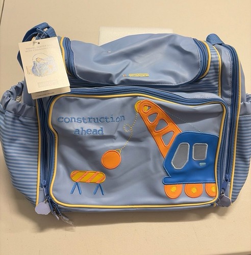 Carter’s NWT Construction Ahead Travel Diaper Bag With Changing Pad Baby Boy