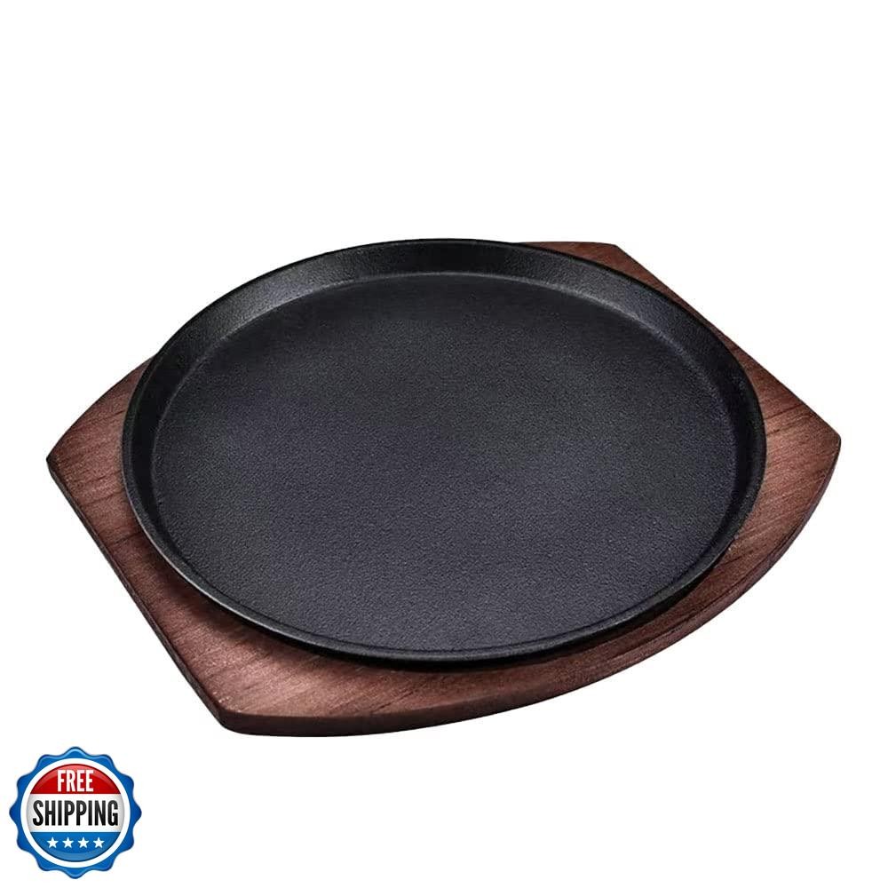 YYJINGYOU Skillet with Cast Iron Round Home Restaurant Rotisserie