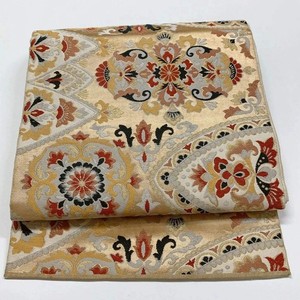 6297# Japanese Vintage Fukuro Obi Belt Kimono Fabric Silk Traditional