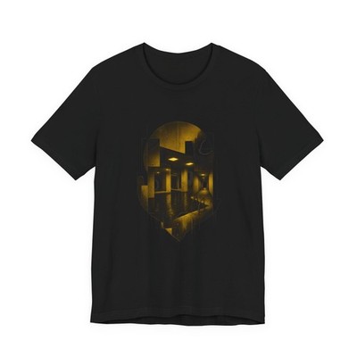 The Backrooms Yellow Night Corridor T-Shirt | Moody Urban Photo Tee