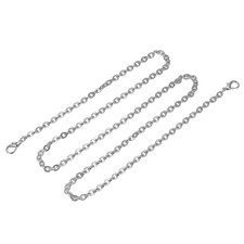47"x0.22" Purse Chain Strap, Purse Handle Shoulder Replacement Strap, Silver