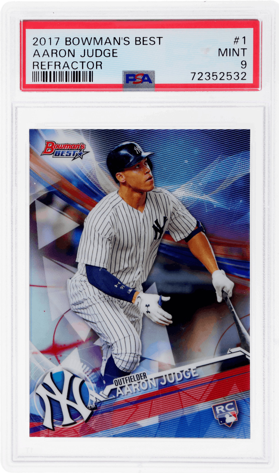 2017 Bowman's Best Aaron Judge Refractor #1 PSA 9