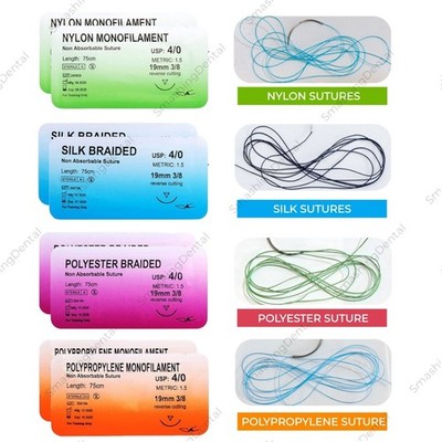 Dental Thread Reverse Cutting Non-absorbable Student Practice