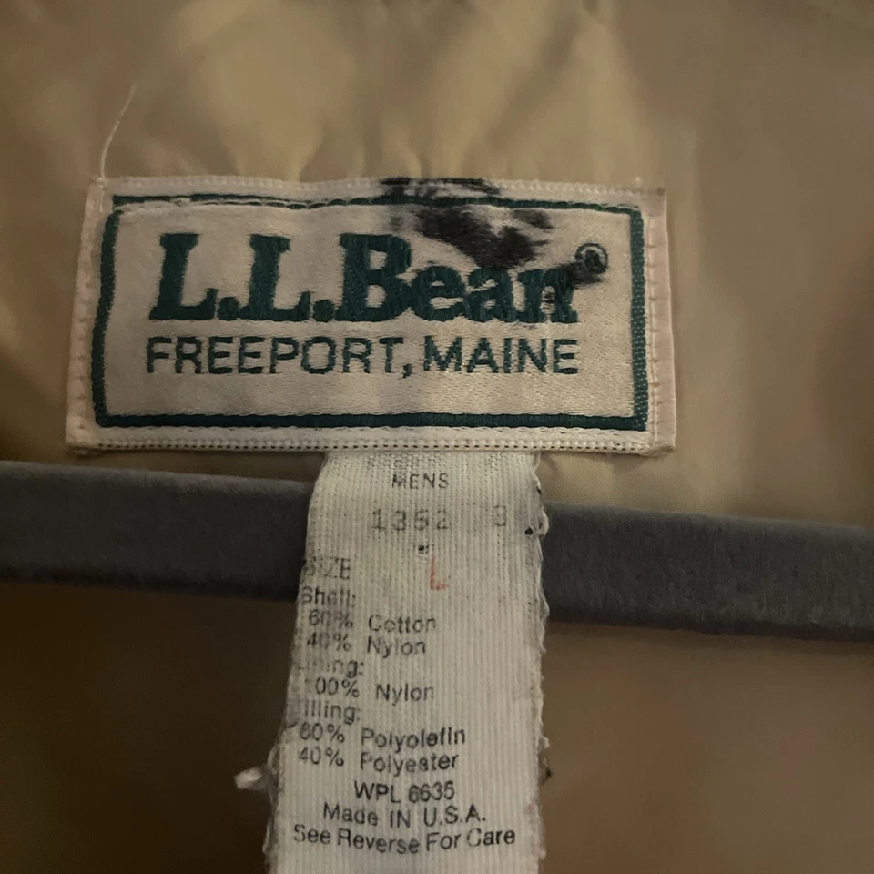 Parka roja grande vintage años 80 LL Bean Baxter para hombre cremallera completa Foto 3 de 3