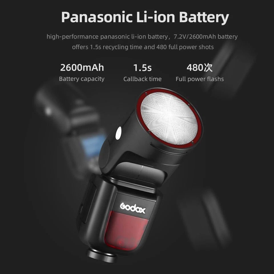 Godox V1-C 2.4G Wireless TTL Camera Flash + X3 C Trigger Set For Canon New - Image 3 of 4