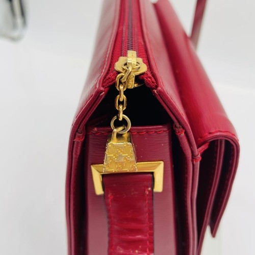 Christian Dior Shoulder Bag Purse CD Red Authentic - Picture 21 of 24