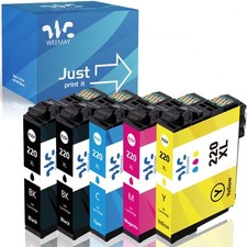 5Pack T220XL 220XL Ink For Epson XP-420 XP-424 XP-320 WF2630 WF-2660 WF-2760