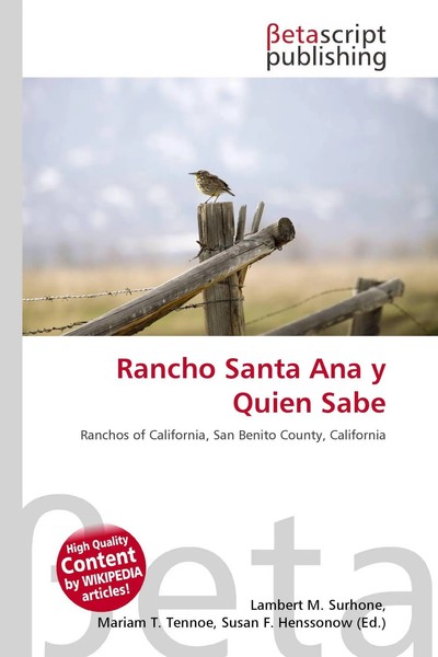 Lambert M. Surhone (U. A.) | Rancho Santa Ana Y Quien Sabe | Taschenbuch (2026)-image