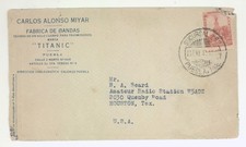1932 Letter Cover Honorary Vice Consul Antigua -Houston TITANIC Cover Mexico 645
