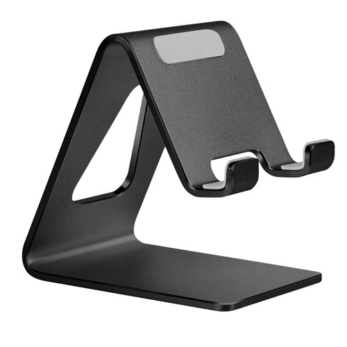 Aoviho Cell Phone Stand for Desk, Aluminum Holder, Black