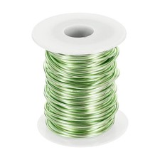 12 Gauge Aluminum Craft Wire 2.0mm 98.5ft Bendable Metal Wire, Grass Green