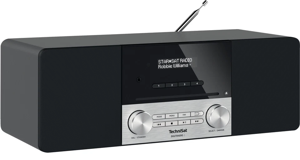 TECHNISAT DIGITRADIO 3 DAB+ Radio, DAB+, Bluetooth, Schwarz/Silber