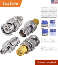 Ultimate Gold-Plated BNC to SMA Coax Adapter - Ideal for Ham Radio & SDR Devices