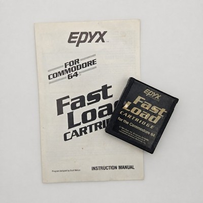 1984 Epyx Fast Load Commodore 64 C64 Cartridge w/ Original Manual