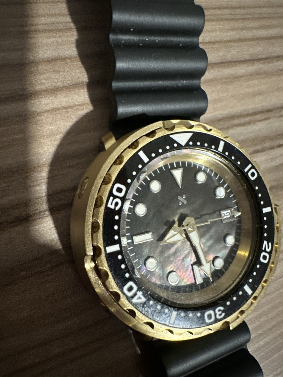 Seiko NH35 Tuna Mod Auto Movement Black Mother Of Pearl Dial | eBay