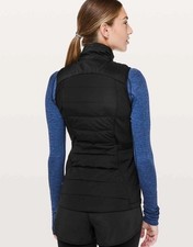 Lululemon Women's Black Down For It All Vest Puff Full Zip Size 6 Excellent