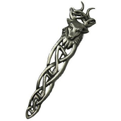 Mens Glen Esk Stag Antique Finish Scottish Kilt Pin
