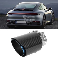 For Porsche 911 Carrera Carbon Fiber 2.5" Inlet 3.5" Out Exhaust Trim Pipe Tip