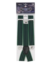 Adult's Mens Green Striped Roaring 20s Suspenders Costume Accessory