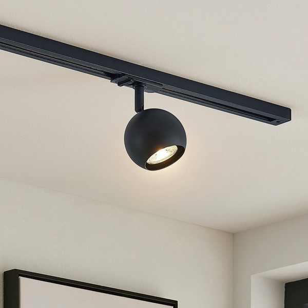 Lindby Stromschienenleuchte 'Linaro' (Modern) In Schwarz Aus Metall (1 Flammig,-image