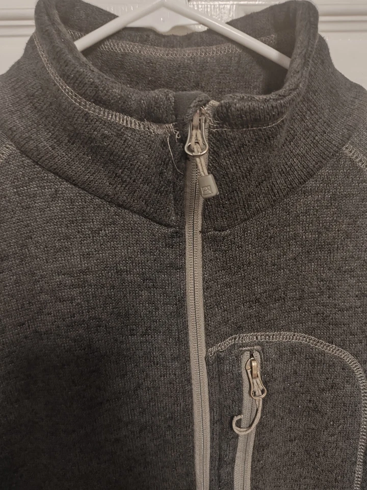 Avalanche Men's Full Zip Fleece Jacket Morel Size XL Charcoal 100% Polyester EUC - Image 3 of 4